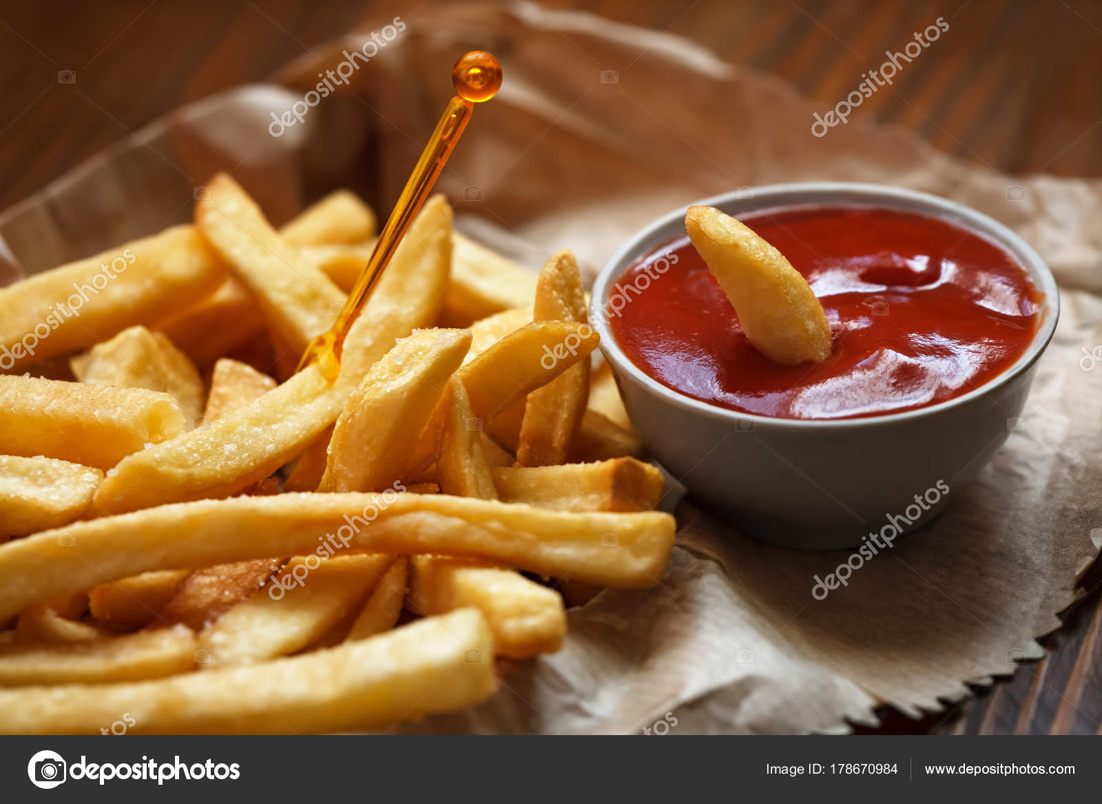 Restauration Rapide Snacks Américains Frites Frites Image stock