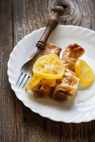 Dessert Turc Traditionnel Baklava — Photo