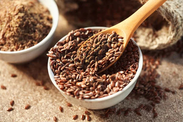 Organic Flax Bowl — Stock Photo, Image