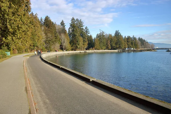 Caminho Rodeando Stanley Park de Vancouver — Fotografia de Stock