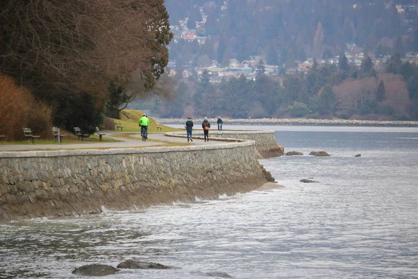 The Seawall around Vancouver's Stanley Park — Stock Photo, Image