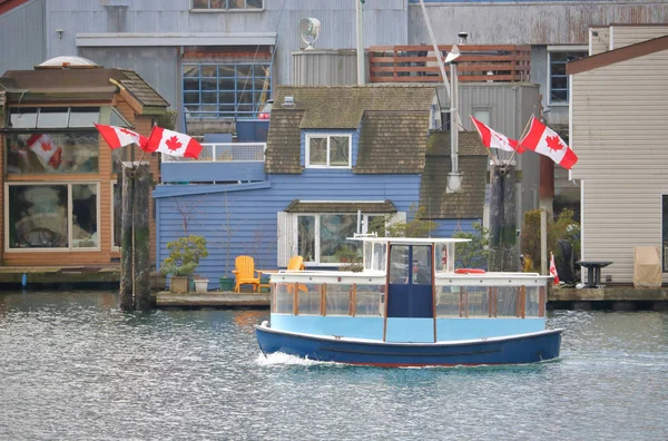 Canadian Water Taxi and Flags — Stock Photo, Image