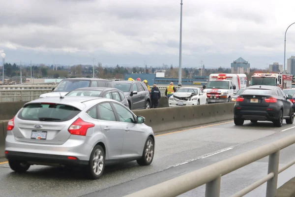 Auto-ongeluk in Vancouver, Canada — Stockfoto