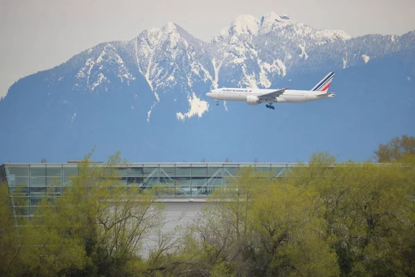 Air France In arrivo a Vancouver, Canada — Foto Stock