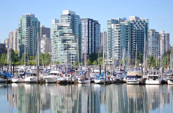 Port Vancouver i Marina — Zdjęcie stockowe