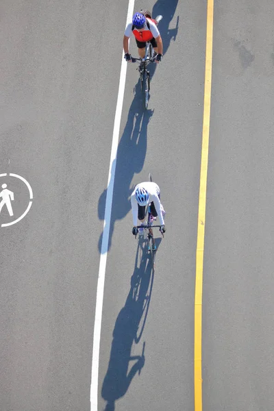 Vista de ángulo alto de carril bici — Foto de Stock