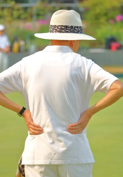 Typiska gräsmatta Bowling Uniform — Stockfoto