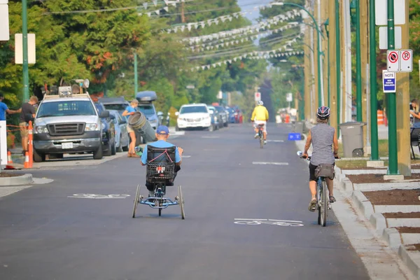 Navrhování ulice pro bezpečnost na kole — Stock fotografie