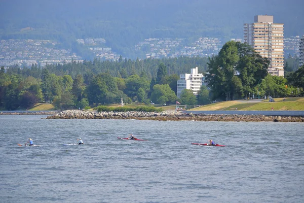 Rowing Team in Open Water — Stock Photo, Image