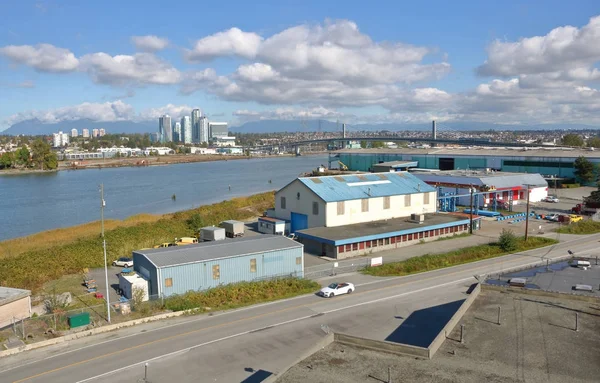 Richmond, British Columbia ve Güney Vancouver kuzey tarafında — Stok fotoğraf