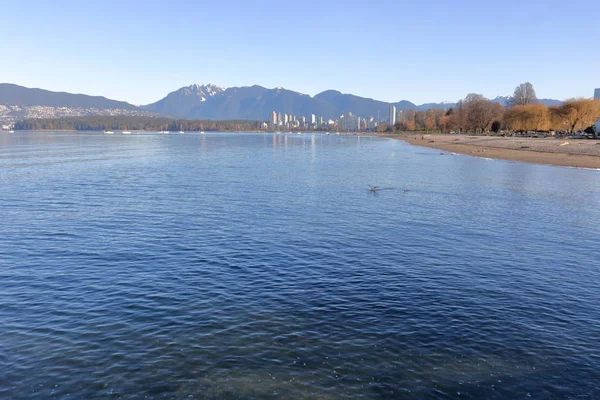 Uma Paisagem Aberta Larga Subúrbio Vancouver Kitsilano Lado Sul Baía — Fotografia de Stock