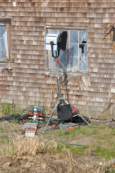 Une Lumière Professionnelle Utilisée Pour Tournage Film Sur Place Est — Photo