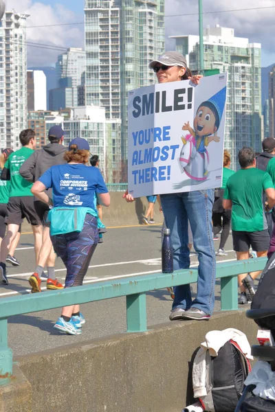 Las Condiciones Fueron Ideales Durante Vancouver Sun Run Anual Celebrado — Foto de Stock