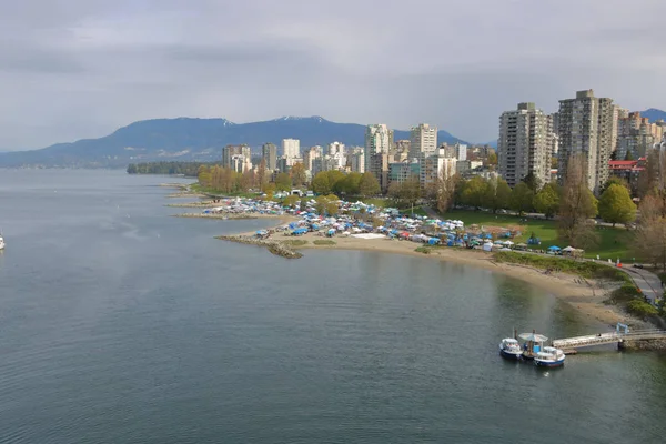 Вид Сверху Событие Каннабис Продается Открытом Свободном Рынке Ванкувере Канада — стоковое фото