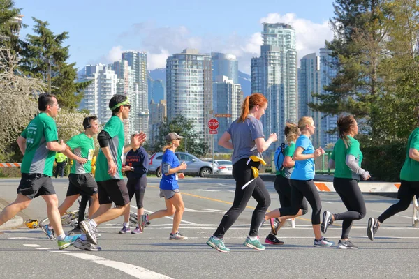 Corridori Passano Vancouver Paesaggio Distintivo Del Canada Mentre Partecipano All — Foto Stock