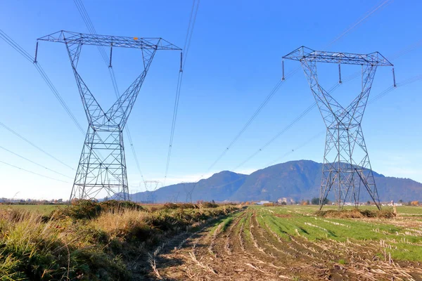 Dichtbij Uitzicht Twee Torens Een Schilderachtige Agrarische Vallei — Stockfoto