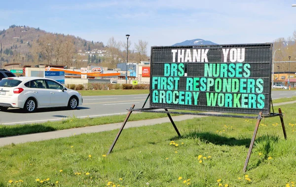 Large Billboard Evans Road Chilliwack Canada Leased Private Resident Thanks — Stock Photo, Image