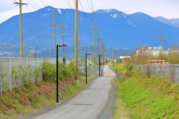 Wide View City Corridor Built Specifically Pedestrians Cyclists Overhead Street — Stock Photo, Image