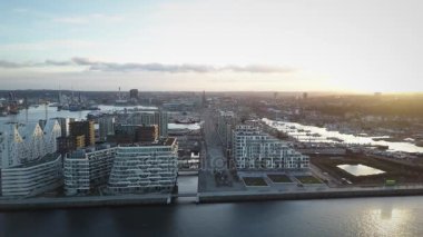 Aarhus liman bölgesi ile teraslı