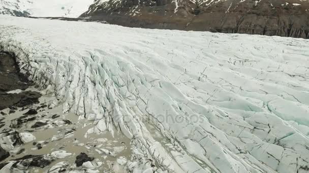 Svinafellsjokull ledovce na Islandu — Stock video