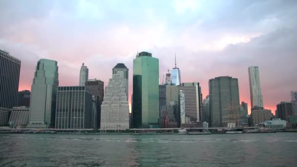 Нижний Манхэттен — стоковое видео