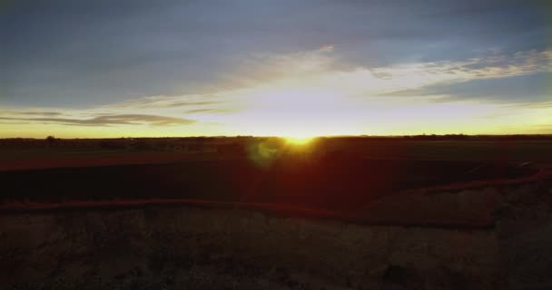 Beau paysage de coucher de soleil — Video