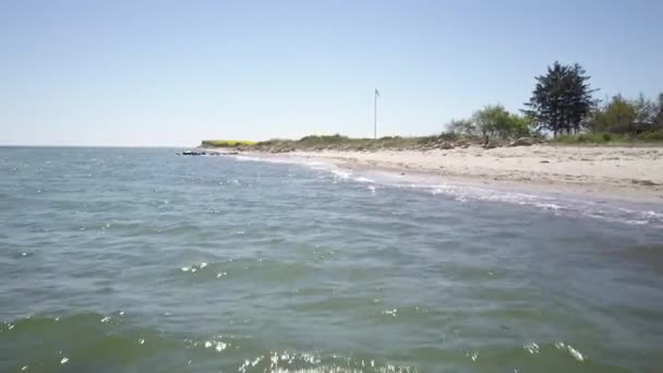 Zomer zeegezicht In Denemarken — Stockvideo