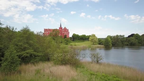 Dänemark, langeland, tranekaer, tranekaer slot castle — Stockvideo