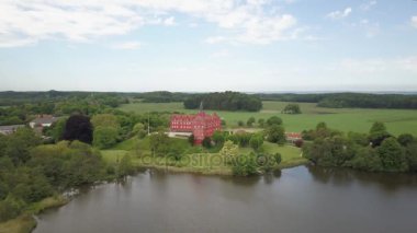 Kırmızı Tranekaer Castle Langeland Danimarka