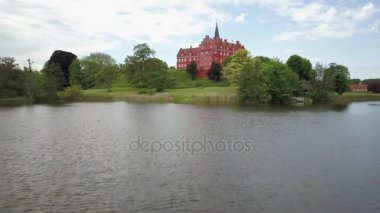 Danimarka, Langeland, Tranekaer, Tranekaer yuvası Castle, en eski bina yaşadığı