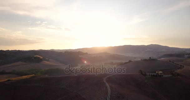 Paysage vallonné brumeux — Video