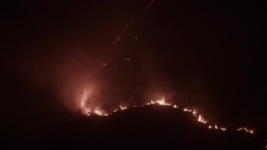 Thick Smoke Seen From Above From Lion's Head Wildfire