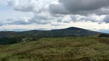 Majestic View from Above of Mountain Ranges and Blue Skies