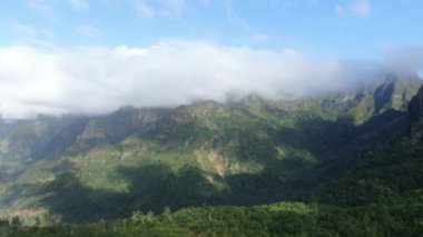 Mountainous Landscape Under Blue Cloudy Sky