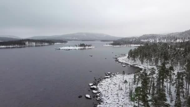 Fjords And Wintry Landscape Of Finland — Stockvideo