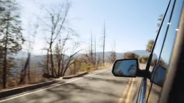 Itinerario paesaggistico verso la storica Yosemite Valley — Video Stock