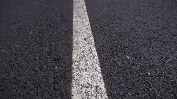 Road Markings On Empty Road — Stock Video