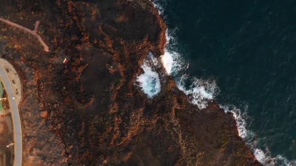 Grandi piscine rocciose sulla costa — Video Stock