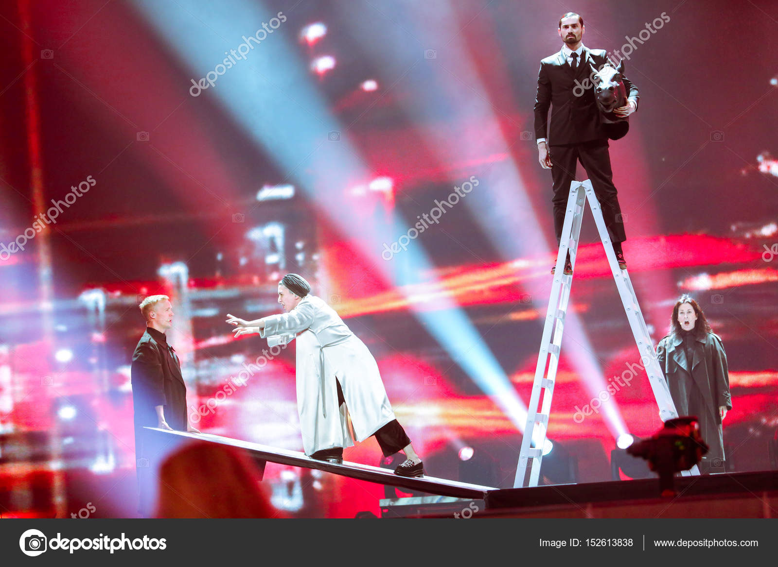 Dihaj from Azerbaijan at the Eurovision Song Contest Stock Editorial