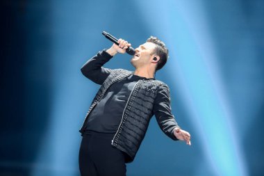  Hovig  from Cyprus at the Eurovision Song Contest clipart
