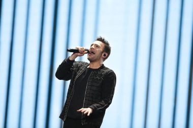 Hovig  from Cyprus at the Eurovision Song Contest clipart