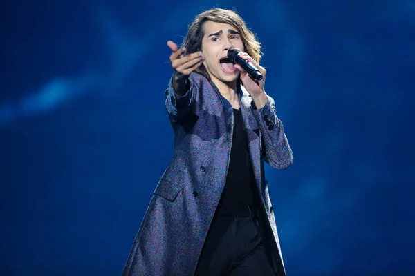 Ησαΐας από την Αυστραλία κατά τη διάρκεια του διαγωνισμού τραγουδιού της Eurovision — Φωτογραφία Αρχείου