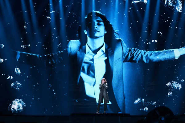 Isaiah  from Australia during Eurovision Song Contest — Stock Photo, Image