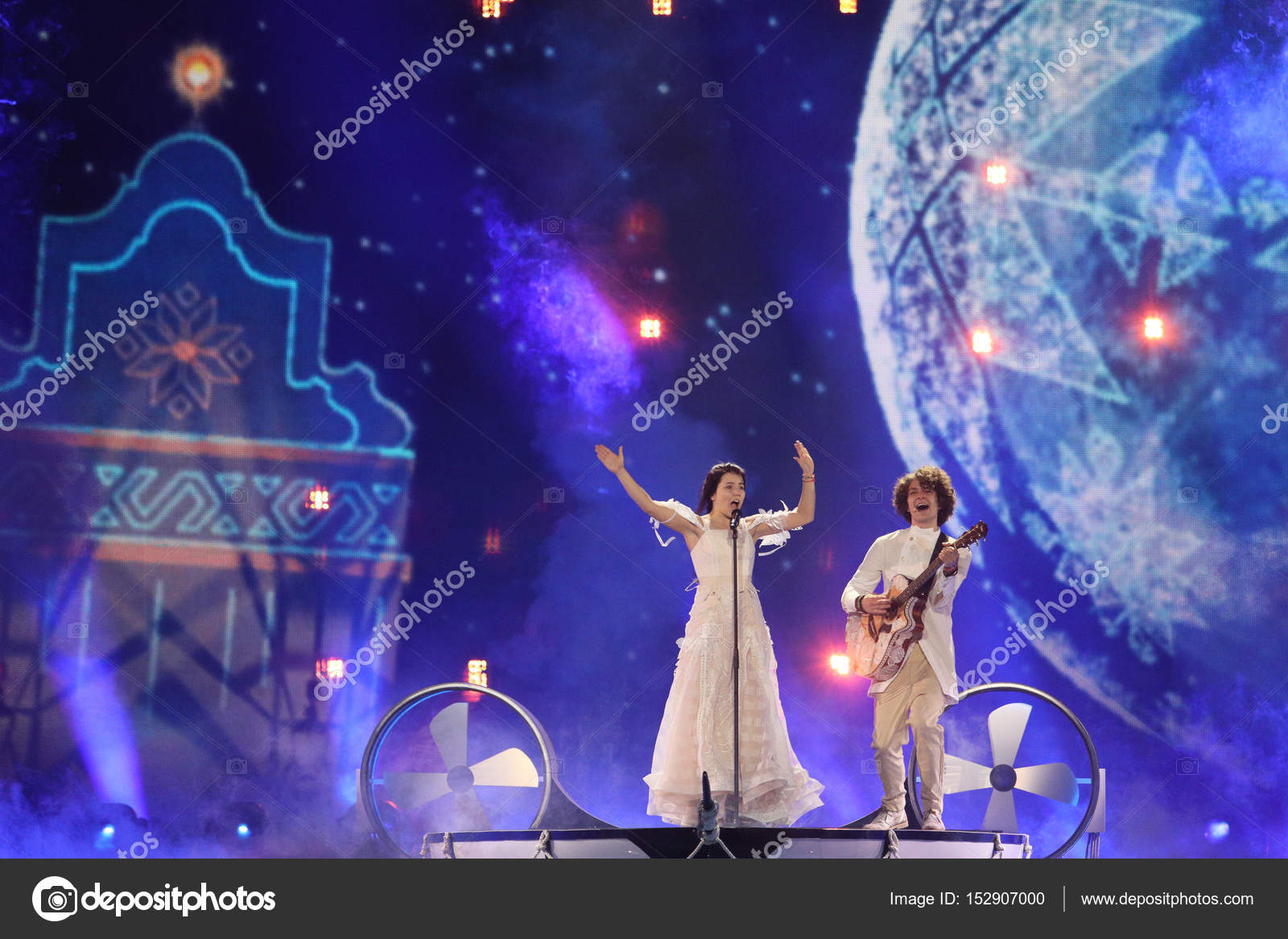 Naviband from Belarus Eurovision 2017 Stock Editorial Photo