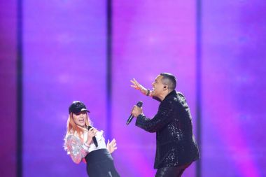 Valentina Monetta & Jimmie Wilson Eurovision 2017 clipart