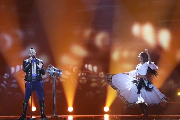 Petr Papai z Maďarska Eurovision 2017 — Stock fotografie