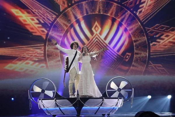 Naviband from Belarus  Eurovision 2017 — Stock Photo, Image