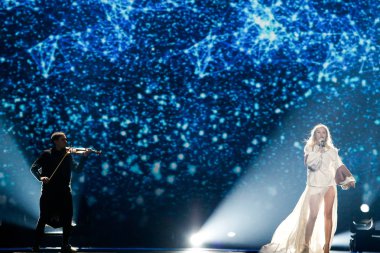 Kasia Mos from Poland Eurovision 2017 clipart