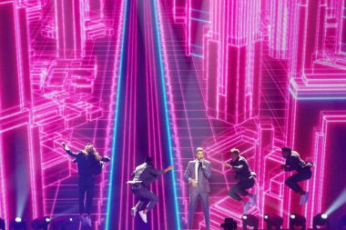 Robin Bengtsson from Sweden Eurovision 2017 clipart