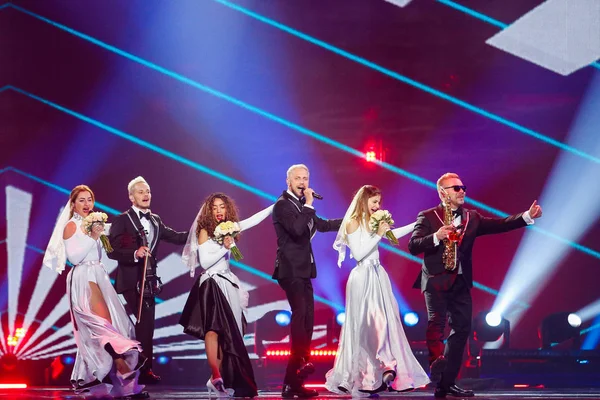 SunStroke Project z Moldavska Eurovision 2017 — Stock fotografie